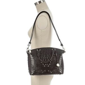 Melbourne Duxbury Crocodile-Embossed Satchel